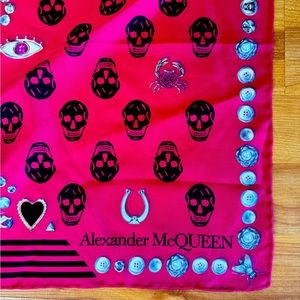 Alexander McQueen silk scarf.
